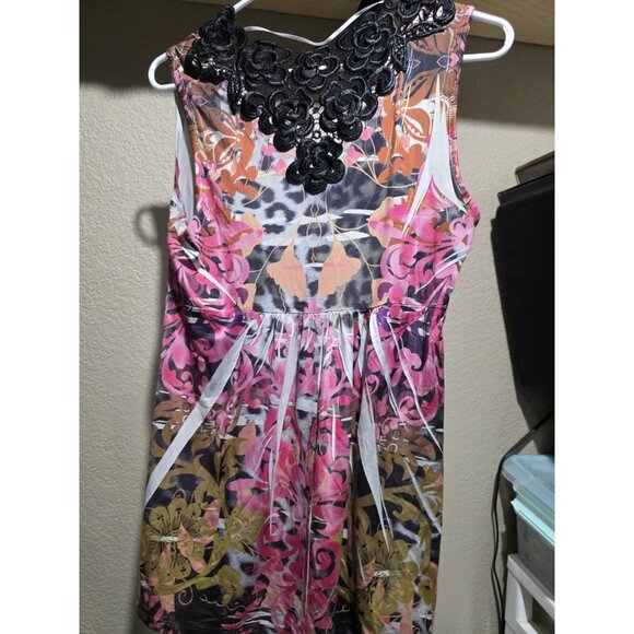 Unity World Wear Y2K Floral Blouse Shirt Sleeveless Women's Small Flowy - Picture 3 of 5